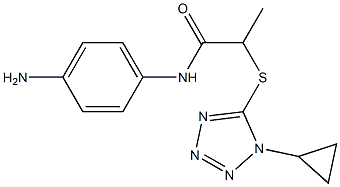 N-(4-aminophenyl)-2-[(1-cyclopropyl-1H-1,2,3,4-tetrazol-5-yl)sulfanyl]propanamide Struktur