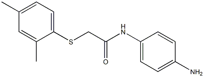 N-(4-aminophenyl)-2-[(2,4-dimethylphenyl)sulfanyl]acetamide Struktur