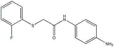 N-(4-aminophenyl)-2-[(2-fluorophenyl)sulfanyl]acetamide Structure