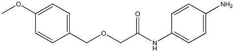 N-(4-aminophenyl)-2-[(4-methoxyphenyl)methoxy]acetamide Struktur