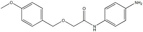 N-(4-aminophenyl)-2-[(4-methoxyphenyl)methoxy]acetamide,,结构式