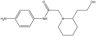 N-(4-aminophenyl)-2-[2-(2-hydroxyethyl)piperidin-1-yl]acetamide 化学構造式