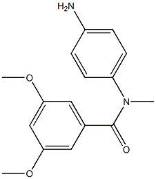 N-(4-aminophenyl)-3,5-dimethoxy-N-methylbenzamide 化学構造式