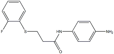 N-(4-aminophenyl)-3-[(2-fluorophenyl)sulfanyl]propanamide 化学構造式