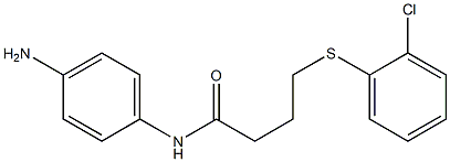 N-(4-aminophenyl)-4-[(2-chlorophenyl)sulfanyl]butanamide Structure