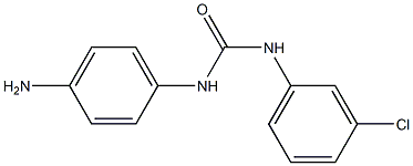 N-(4-aminophenyl)-N'-(3-chlorophenyl)urea 化学構造式