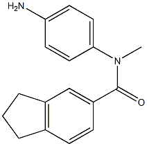 N-(4-aminophenyl)-N-methyl-2,3-dihydro-1H-indene-5-carboxamide 化学構造式