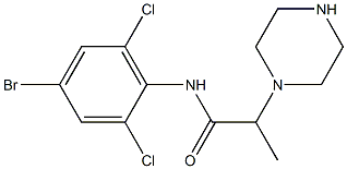  N-(4-bromo-2,6-dichlorophenyl)-2-(piperazin-1-yl)propanamide