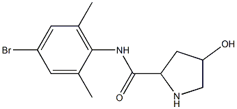 N-(4-bromo-2,6-dimethylphenyl)-4-hydroxypyrrolidine-2-carboxamide Struktur