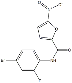 N-(4-bromo-2-fluorophenyl)-5-nitro-2-furamide,,结构式