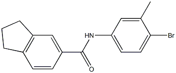 N-(4-bromo-3-methylphenyl)-2,3-dihydro-1H-indene-5-carboxamide Structure