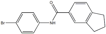 N-(4-bromophenyl)-2,3-dihydro-1H-indene-5-carboxamide 化学構造式