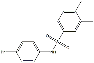 N-(4-bromophenyl)-3,4-dimethylbenzene-1-sulfonamide,,结构式