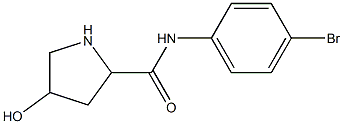 N-(4-bromophenyl)-4-hydroxypyrrolidine-2-carboxamide,,结构式