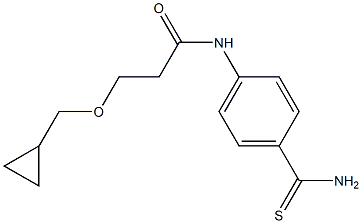 N-(4-carbamothioylphenyl)-3-(cyclopropylmethoxy)propanamide Structure