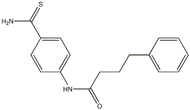 N-(4-carbamothioylphenyl)-4-phenylbutanamide 化学構造式