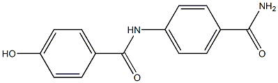 N-(4-carbamoylphenyl)-4-hydroxybenzamide Struktur