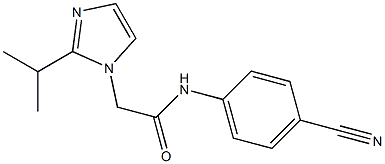 N-(4-cyanophenyl)-2-[2-(propan-2-yl)-1H-imidazol-1-yl]acetamide Struktur