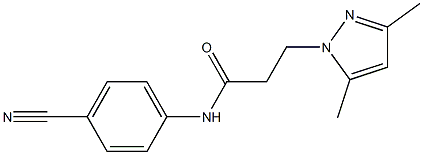 N-(4-cyanophenyl)-3-(3,5-dimethyl-1H-pyrazol-1-yl)propanamide Struktur