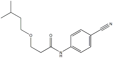 N-(4-cyanophenyl)-3-(3-methylbutoxy)propanamide 结构式