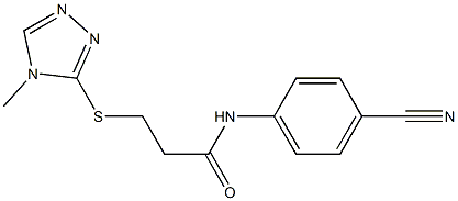 N-(4-cyanophenyl)-3-[(4-methyl-4H-1,2,4-triazol-3-yl)sulfanyl]propanamide Structure