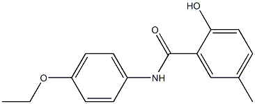 N-(4-ethoxyphenyl)-2-hydroxy-5-methylbenzamide 化学構造式