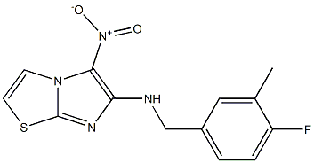 N-(4-fluoro-3-methylbenzyl)-5-nitroimidazo[2,1-b][1,3]thiazol-6-amine Structure