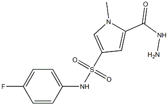 N-(4-fluorophenyl)-5-(hydrazinocarbonyl)-1-methyl-1H-pyrrole-3-sulfonamide Structure