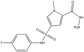 N-(4-fluorophenyl)-5-(hydrazinocarbonyl)-1-methyl-1H-pyrrole-3-sulfonamide 结构式