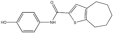 N-(4-hydroxyphenyl)-4H,5H,6H,7H,8H-cyclohepta[b]thiophene-2-carboxamide 结构式