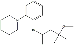 N-(4-methoxy-4-methylpentan-2-yl)-2-(piperidin-1-yl)aniline,,结构式