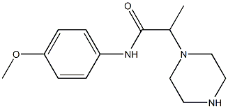 N-(4-methoxyphenyl)-2-(piperazin-1-yl)propanamide,,结构式