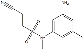 N-(5-amino-2,3-dimethylphenyl)-2-cyano-N-methylethane-1-sulfonamido 化学構造式