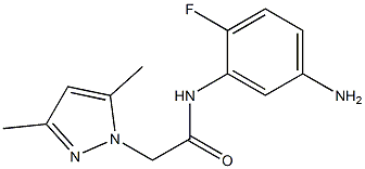 N-(5-amino-2-fluorophenyl)-2-(3,5-dimethyl-1H-pyrazol-1-yl)acetamide Structure