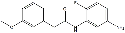 N-(5-amino-2-fluorophenyl)-2-(3-methoxyphenyl)acetamide 化学構造式