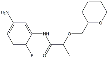 N-(5-amino-2-fluorophenyl)-2-(oxan-2-ylmethoxy)propanamide,,结构式