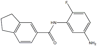 N-(5-amino-2-fluorophenyl)-2,3-dihydro-1H-indene-5-carboxamide Struktur
