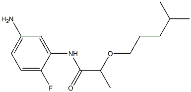 N-(5-amino-2-fluorophenyl)-2-[(4-methylpentyl)oxy]propanamide,,结构式