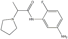 N-(5-amino-2-fluorophenyl)-2-pyrrolidin-1-ylpropanamide Struktur