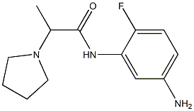 N-(5-amino-2-fluorophenyl)-2-pyrrolidin-1-ylpropanamide 结构式