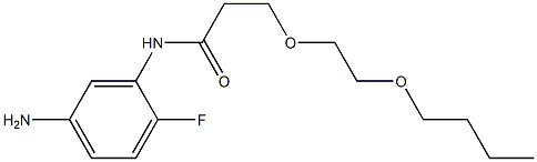 N-(5-amino-2-fluorophenyl)-3-(2-butoxyethoxy)propanamide 结构式
