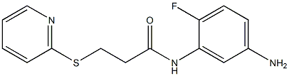 N-(5-amino-2-fluorophenyl)-3-(pyridin-2-ylsulfanyl)propanamide 化学構造式