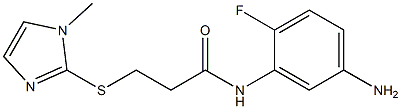 N-(5-amino-2-fluorophenyl)-3-[(1-methyl-1H-imidazol-2-yl)sulfanyl]propanamide