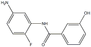 N-(5-amino-2-fluorophenyl)-3-hydroxybenzamide Struktur