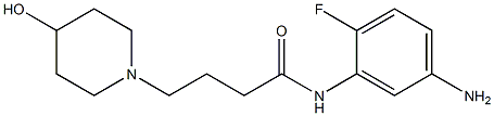 N-(5-amino-2-fluorophenyl)-4-(4-hydroxypiperidin-1-yl)butanamide Structure