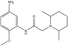 N-(5-amino-2-methoxyphenyl)-2-(2,6-dimethylpiperidin-1-yl)acetamide Struktur