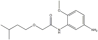 N-(5-amino-2-methoxyphenyl)-2-(3-methylbutoxy)acetamide Struktur