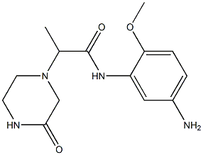 N-(5-amino-2-methoxyphenyl)-2-(3-oxopiperazin-1-yl)propanamide Struktur