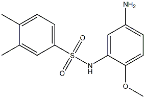 N-(5-amino-2-methoxyphenyl)-3,4-dimethylbenzene-1-sulfonamide 化学構造式