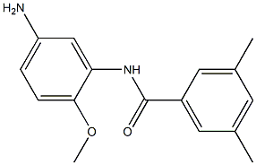 N-(5-amino-2-methoxyphenyl)-3,5-dimethylbenzamide Struktur